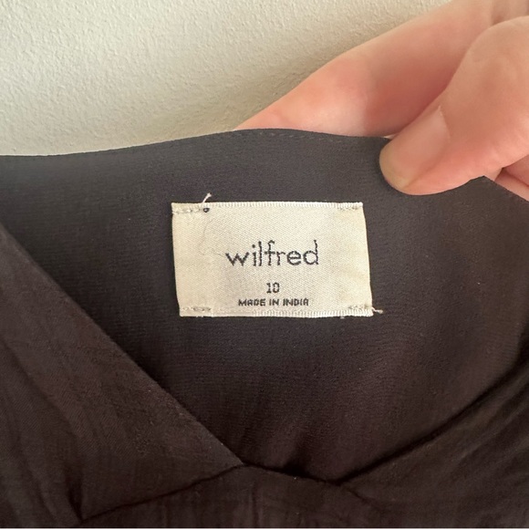 Wilfred Liberty Black Strappy Empire Waist Midi Dress Size 10 - Picture 8 of 9